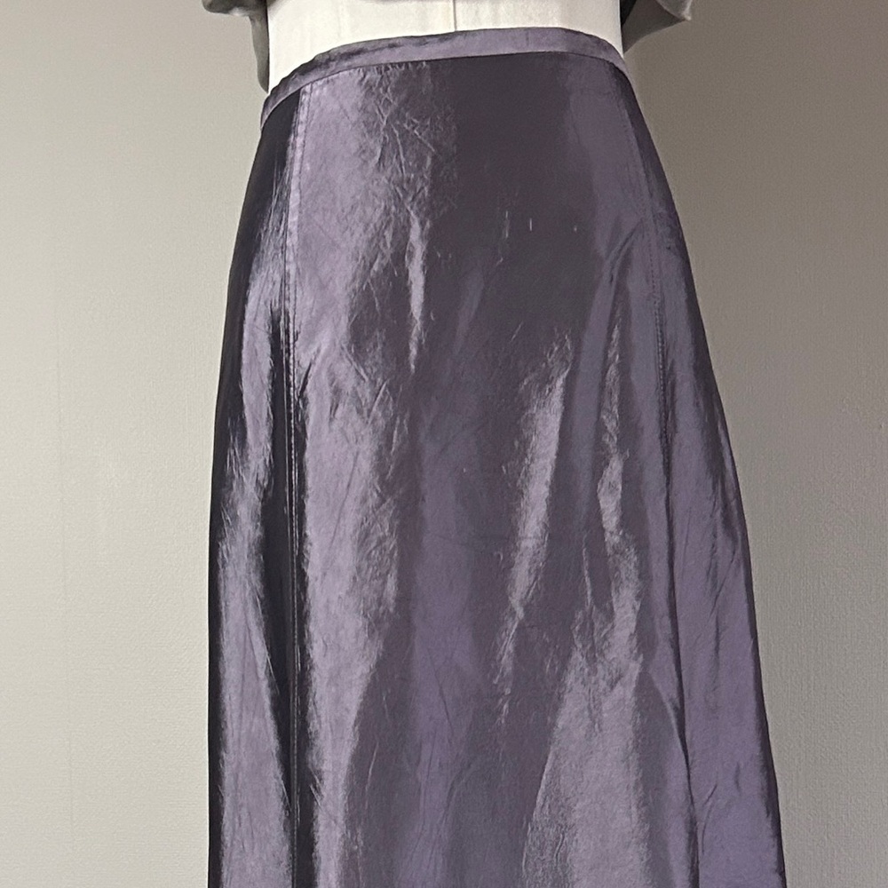VINTAGE JS COLLECTIONS 90s Asymmetric Formal Skirt Minimalist Romantic Goth | 10 - Picture 4 of 13